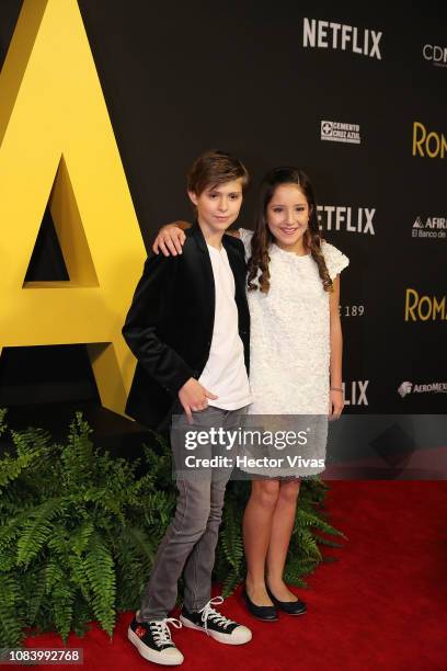 Carlos Peralta and Daniela Demesa during the premiere of the Netflix movie Roma at Cineteca Nacional on December 18, 2018 in Mexico City, Mexico.