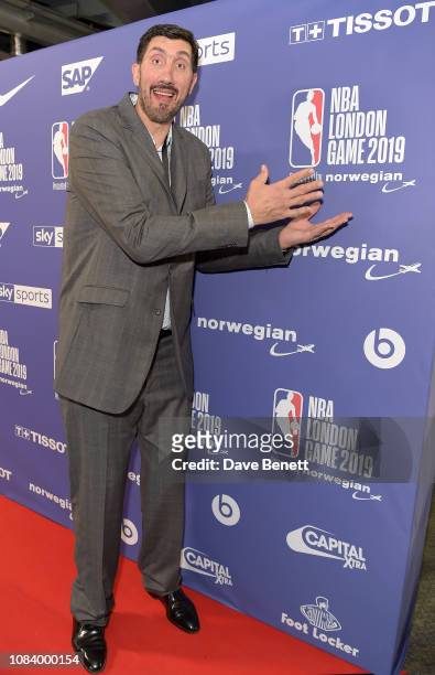 Gheorghe Muresan attends the NBA London Game 2019, between the Washington Wizards and New York Knicks at The O2 Arena on January 17, 2019 in London,...