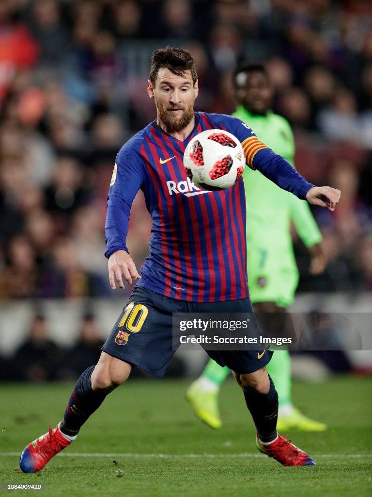 Lionel Messi of FC Barcelona during the La Liga Santander match... News