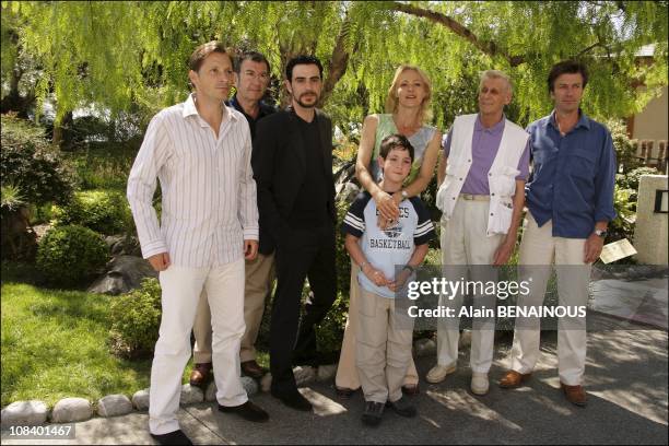 Richard Gotainer, Jeremie Covillault, Alexandra Vandernoot, Leo Uzan, Edward Meeks, Philippe Caroit in Monaco on July 01, 2005.