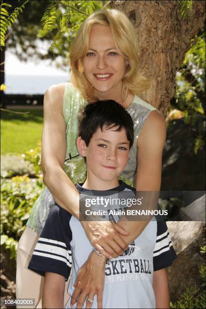 Alexandra Vandernoot and Leo Uzan in Monaco on July 01, 2005.