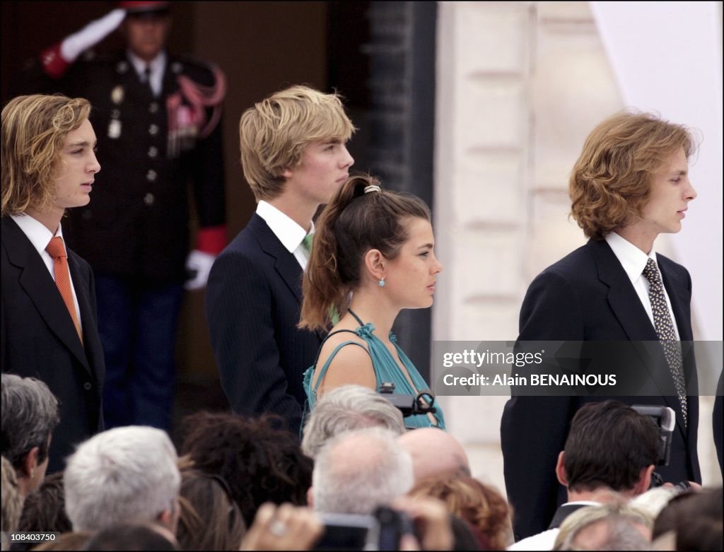 Monaco Ruler Prince Pierre, Prince Christian of Hanover, Princess Charlotte and ...
