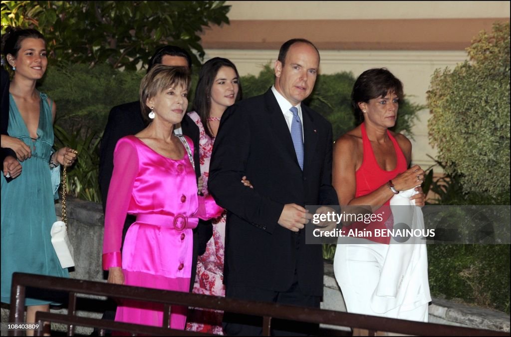 HSH Prince Albert II Enthroned As Ruler Of Monaco Party And Fireworks Fired Over The Harbor From The New Breakwater in Monaco on July 12, 2005.