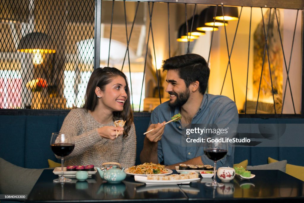 Couple dining