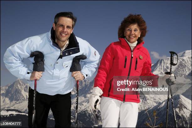 Francine Distel in his chalet in France on February 21, 2007. It is in his chalet in Megeve that Francine Distel welcomed by us warmly, accompanied...