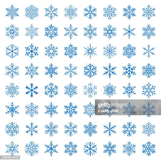 snowflakes - crystal vector stock illustrations