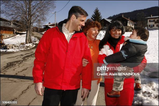 Francine Distel in his chalet in France on February 21, 2007. It is in his chalet in Megeve that Francine Distel welcomed by us warmly, accompanied...
