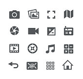 Media Interface Icons