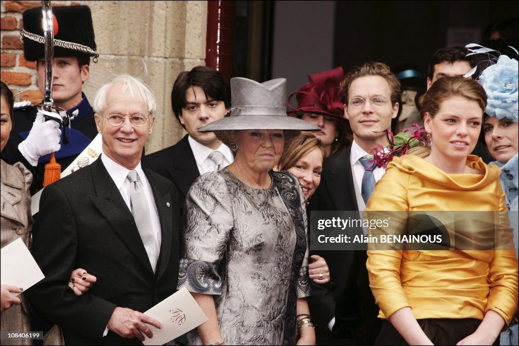 Church wedding ceremony of Prince Floris of the Netherlands and Aimee Sohngen in Naarden, Netherlands on October 22, 2005.