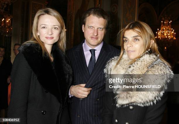 Delphine Arnault with her husband Alessandro Vallarino Gancia in Paris, France on January 24th, 2008.