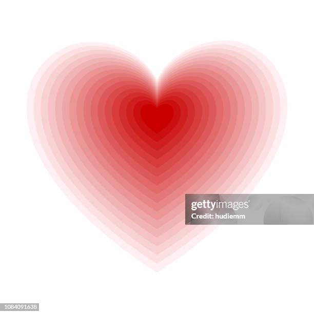 vector red heart shape isolated on white background - february birthday stock illustrations