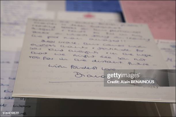 Letter of the Princess Diana, in Monaco on July 11, 2007.