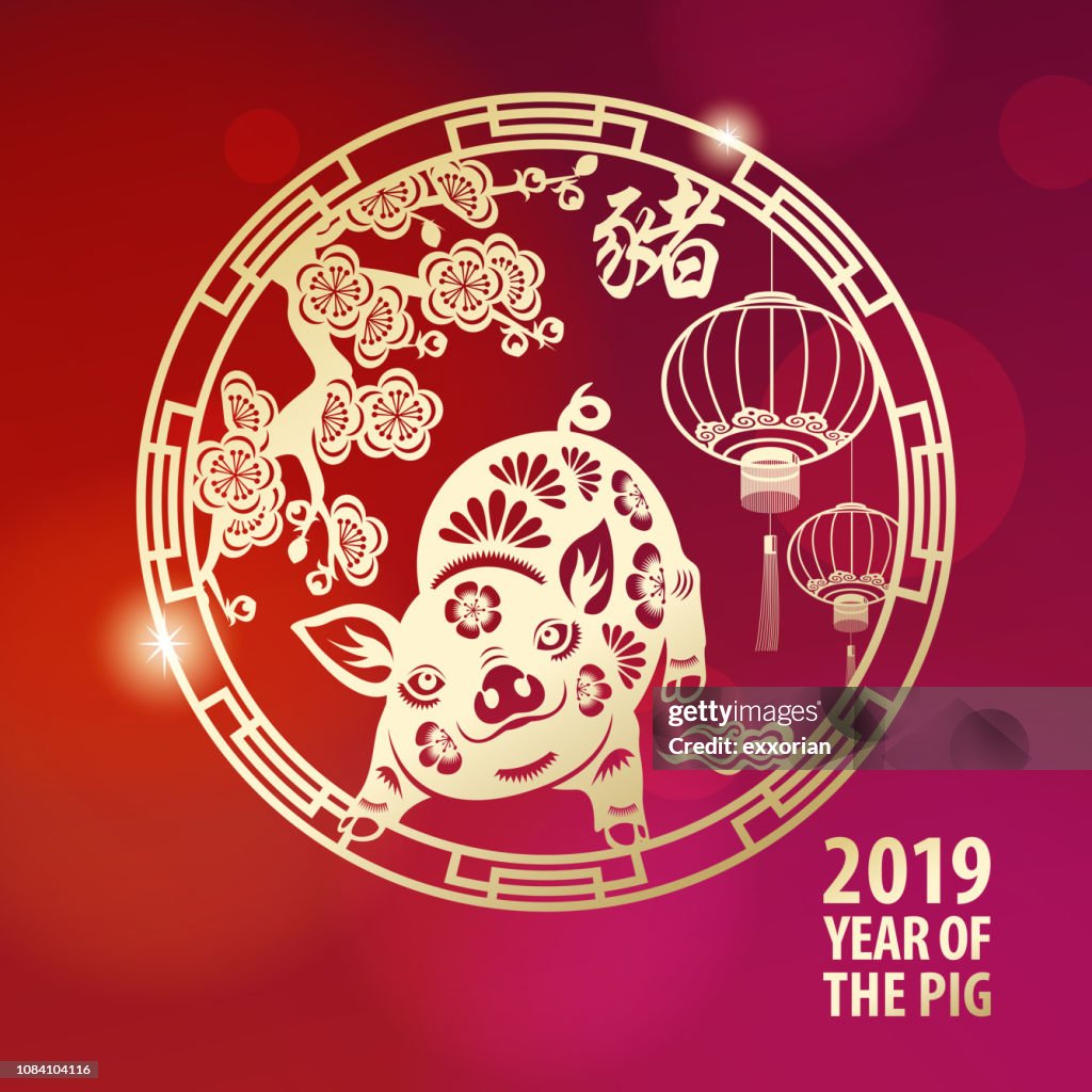Chinese Frame for Year of the Pig