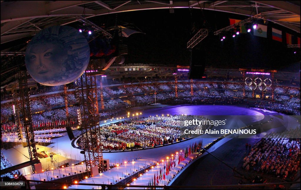 Opening ceremony of the 2006 winter Olympics in Turin, Italy on February 10, 2006.
