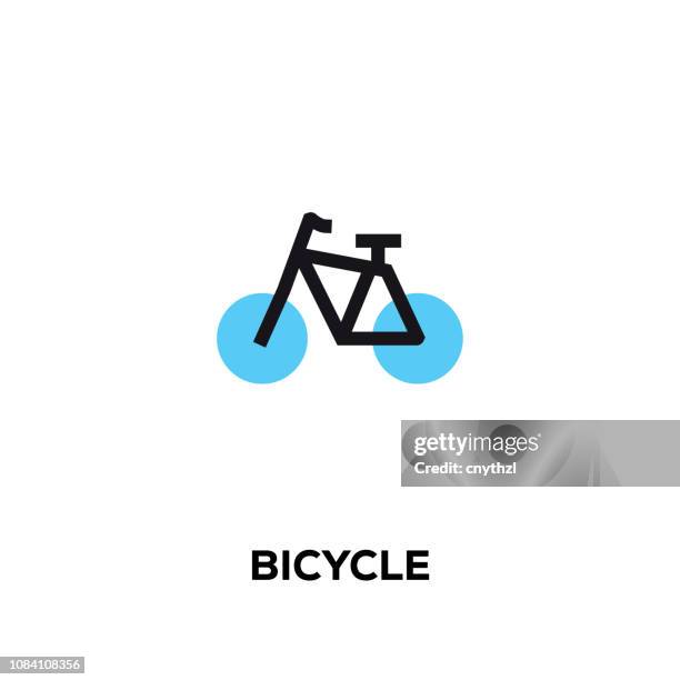 ilustraciones, imágenes clip art, dibujos animados e iconos de stock de icono de línea plana diseño estilo vectorial moderna bicicleta - racing logos