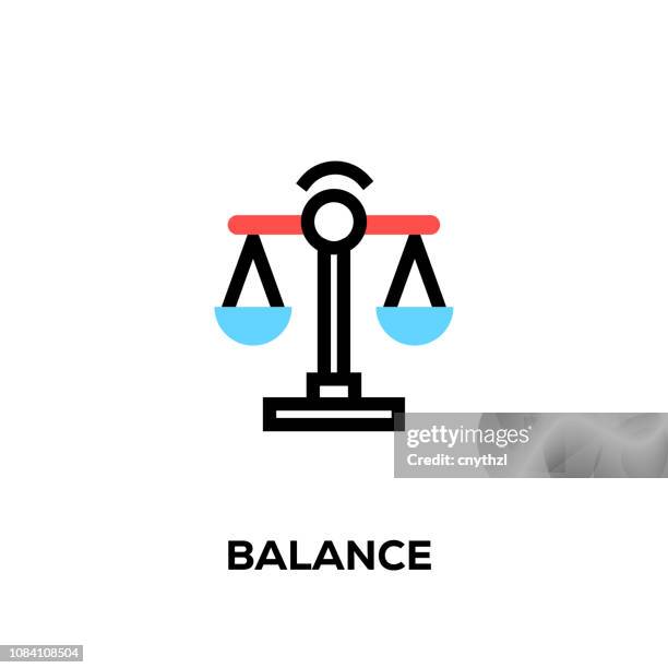 flat line design style modern vector balance icon - creative studio space stock illustrations