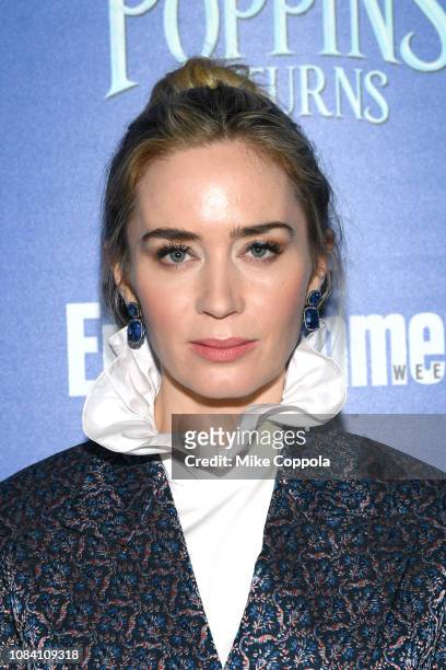 Actress Emily Blunt attends the "Mary Poppins Returns" hosted by The Cinema Society at SVA Theater on December 17, 2018 in New York City.