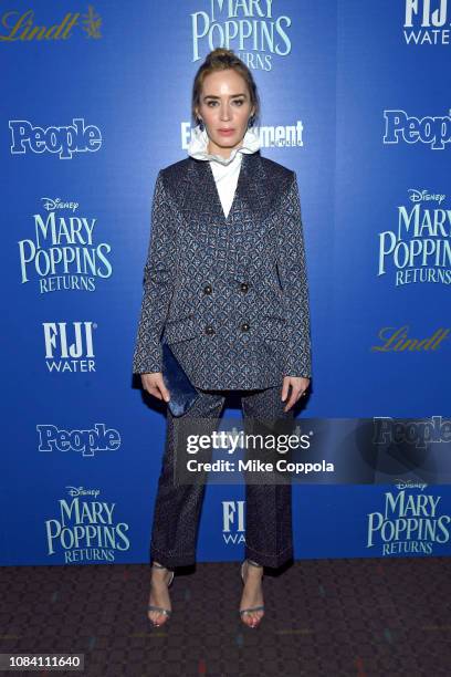 Actress Emily Blunt attends the "Mary Poppins Returns" hosted by The Cinema Society at SVA Theater on December 17, 2018 in New York City.