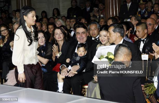 Princess Sirivannavari Nariratna, HRH Crown Prince Maha Vajiralongkorn and family, Mr Alain Hivelin in Paris, France on September 29, 2007.