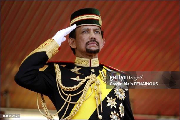 The Sixtieth Birthday Celebration of Sultan of Brunei, Hassanal Bolkiah and his new wife, queen Azrina in Brunei Darussalam on July 15, 2006.