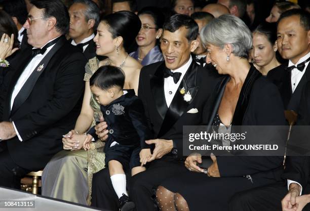 Crown Prince Maha Vajiralongkorn and family, Mr Alain Hivelin in Paris, France on September 29, 2007.