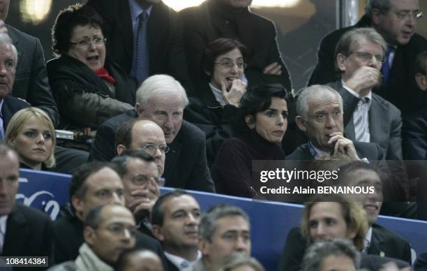 French Housing Minister Christine Boutin and French Justice Minister Rachida Dati with Charlene Wittstock and Prince Albert II of Monaco in Paris,...