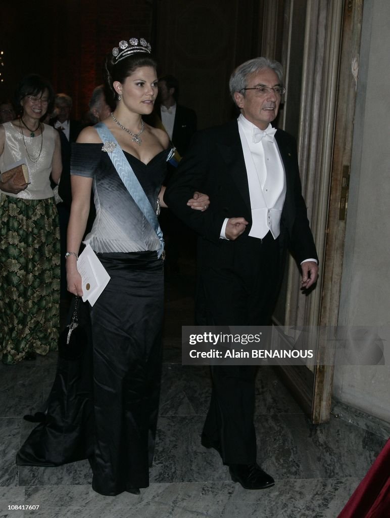 The Ball with Professor Albert Fert of France, awarded the Nobel Prize for Physics, at the Nobel Prize Banquet in Stockholm, Sweden on December 10th, 2007.