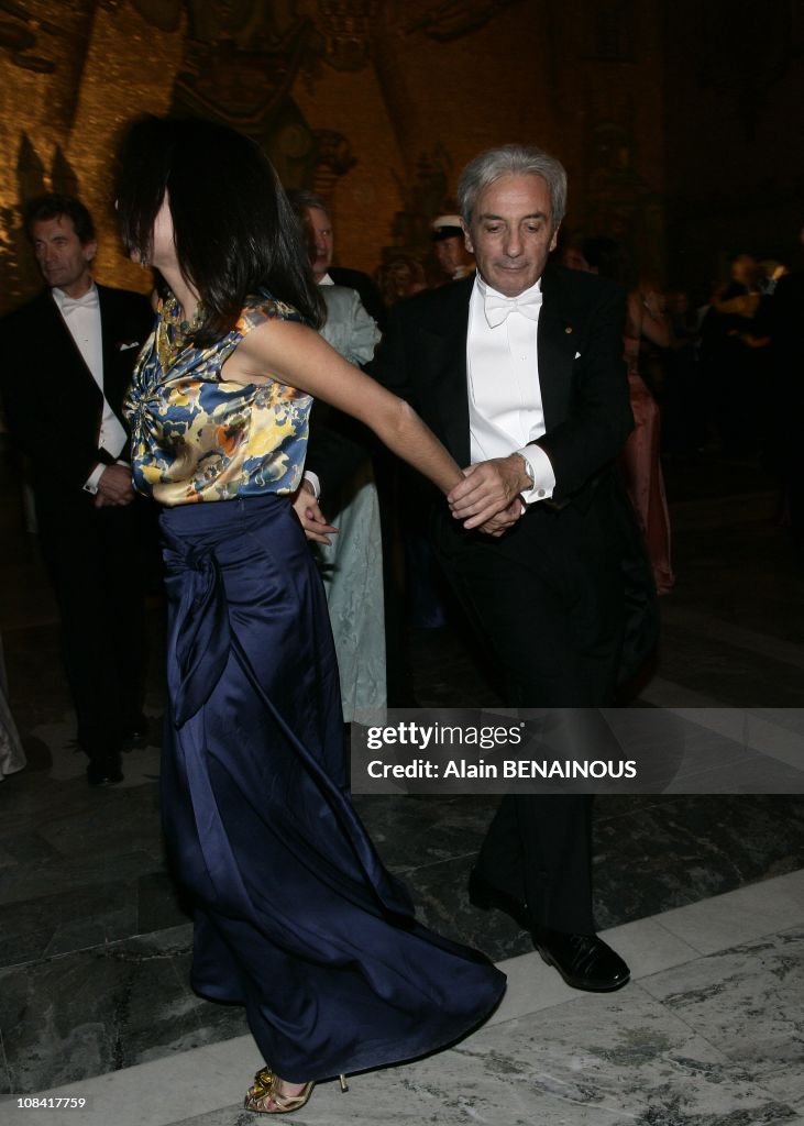 The Ball with Professor Albert Fert of France, who was awarded the Nobel Prize in Physics, at the Nobel Prize Banquet in Stockholm, Sweden on December 10th, 2007.
