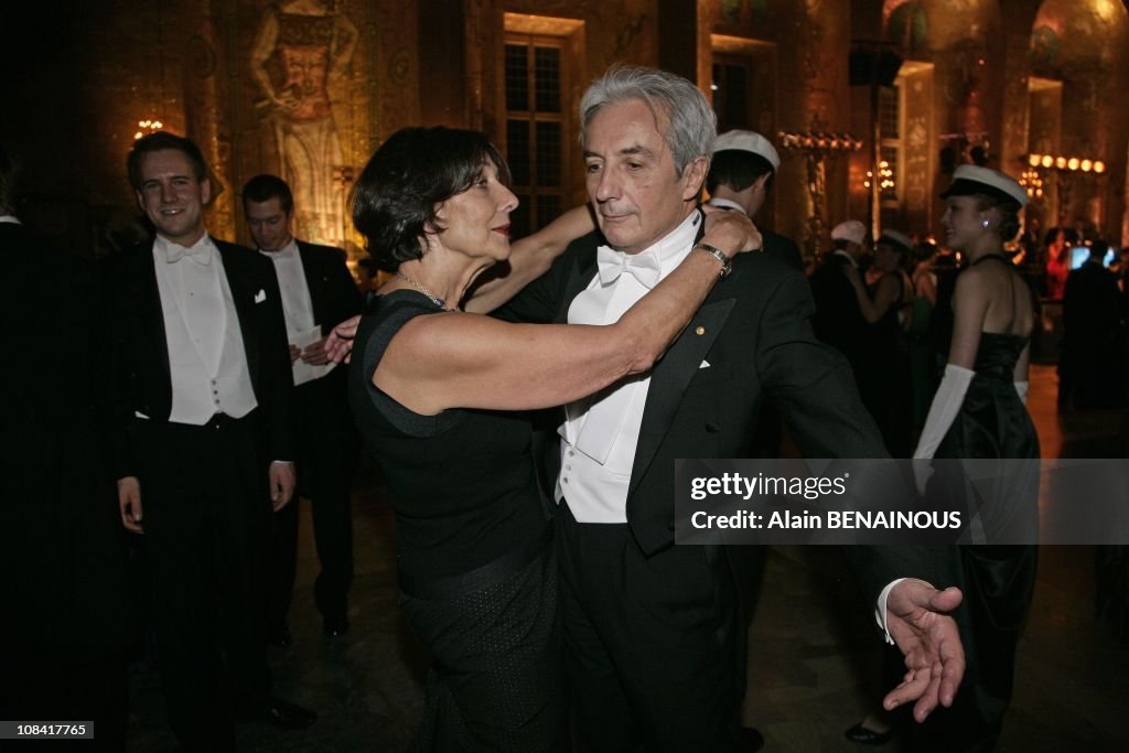 The Ball with Professor Albert Fert of France, who was awarded the Nobel Prize in Physics, at the Nobel Prize Banquet in Stockholm, Sweden on December 10th, 2007.