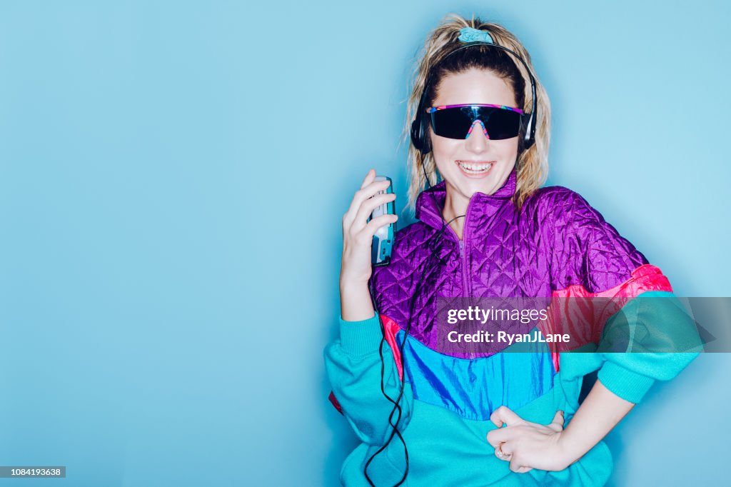 Retro-Mode Stil Frau achtziger Jahre Ära