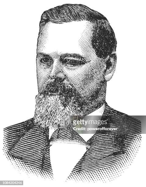 james reynolds, clan na gael - chairperson stock illustrations