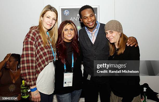 Executive Samantha Cox, BMI executive Anne Cecere, Singer-Songwriter Robert Randolph, and BMI executive Tracie Verlinde attend BMI Sundance Snowball...