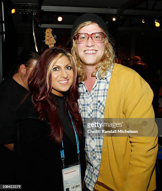 Associate Anne Cecere and Singer-Songwriter Allen Stone attends BMI Sundance Snowball at the Sundance House during the 2011 Sundance Film Festival on...