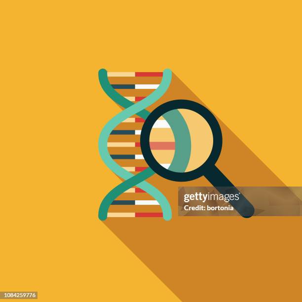dna results flat design genetic testing icon - dna test stock illustrations