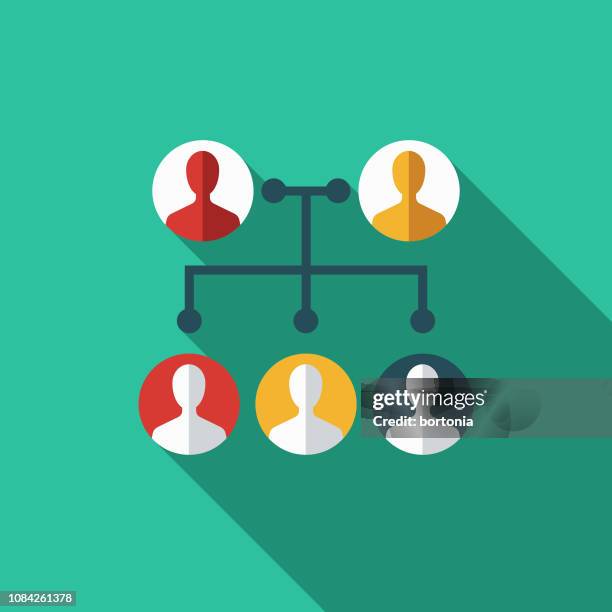 family tree flat design genetic testing icon - genealogy stock illustrations