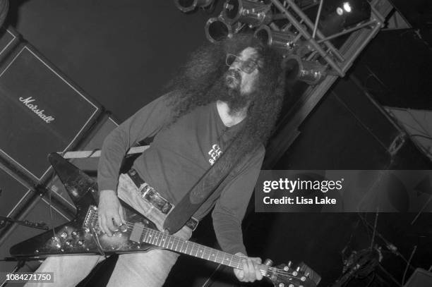 Guitarist Jim Martin of Faith No More performs at Airport Music Hall on October 6, 1992 in Bethlehem, Pennsylvania.