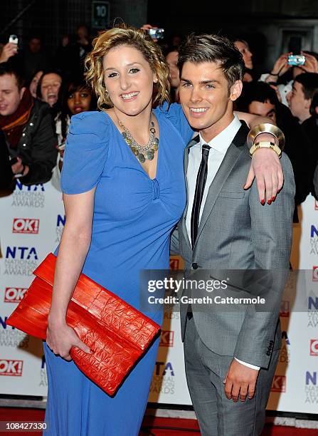 Actors Bronagh Waugh and Kieron Richardson attend the National Television Awards at the O2 Arena on January 26, 2011 in London, England.