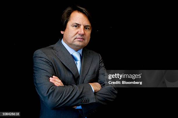Russian billionaire Rustam Tariko stands for a photograph on the second day of the World Economic Forum Annual Meeting 2011 in Davos, Switzerland, on...