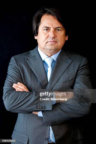 Russian billionaire Rustam Tariko stands for a photograph on the second day of the World Economic Forum Annual Meeting 2011 in Davos, Switzerland, on...
