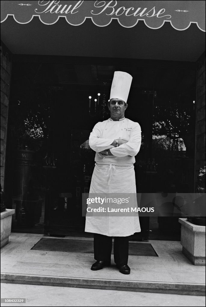 Chef Paul Bocuse in Collonges au Mont D Or In 1981