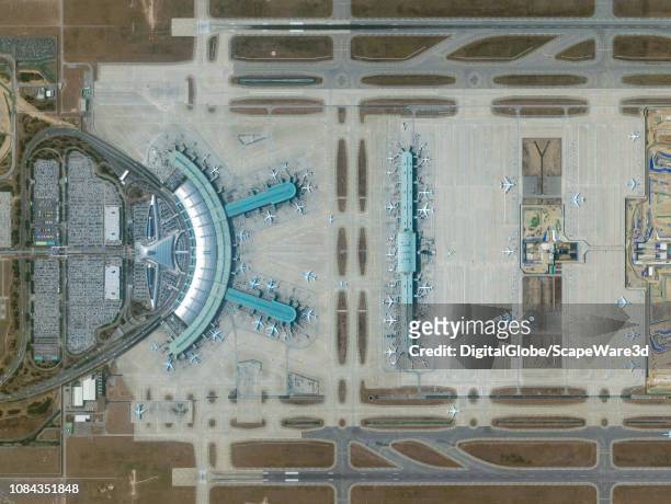 DigitalGlobe via Getty Images overview imagery of Incheon International Airport in Seoul, South Korea. Photo DigitalGlobe via Getty Images via Getty...