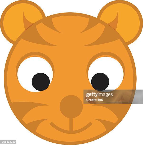 cute tiger - vector - cat outside stock illustrations