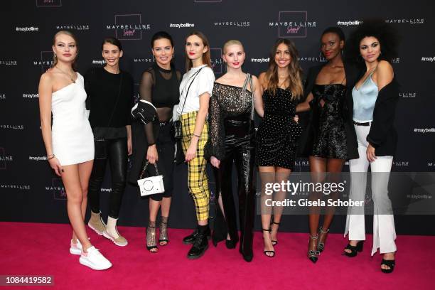 Model Cheyenne Ochsenknecht, Betty Taube, Adriana Lima, Anna Wilken, Anna Hiltrop, Caroline Einhoff, Herieth Paul, Julianna Townsend at the...