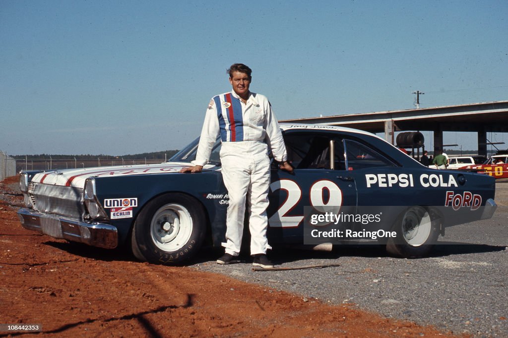 Tiny Lund at Alabama International Motor Speedway with the 1966 Ford ...
