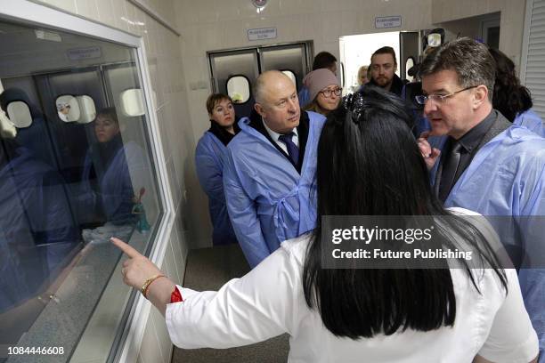 Minister of Foreign and European Affairs of the Slovak Republic, OSCE Chairperson-in-Office Miroslav Lajcak visits the Luhansk Regional Children's...