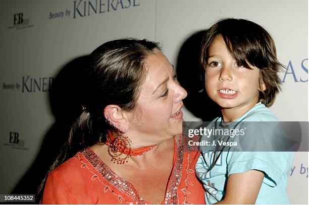 Camryn Manheim and son Milo during Courteney Cox and Kinerase Host Fundraiser for The EB Medical Research Foundation - Arrivals at Hammer Musuem in...