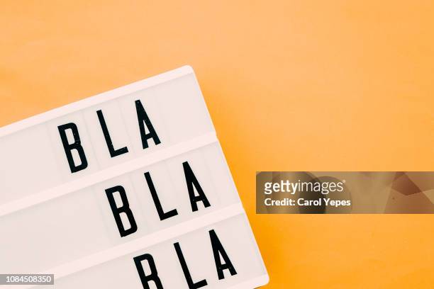 blah blah message i lightbox - gossip stock pictures, royalty-free photos & images