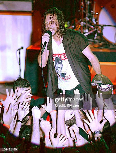 Eddie Vedder of Pearl Jam during Pearl Jam Super Secret Concert at Irving Plaza in New York City - May 5, 2006 at Irving Plaza in New York City, New...