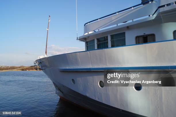 cruise ship on don river in rostov-on-don, russia - moored stock pictures, royalty-free photos & images