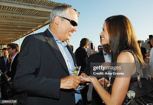 Gary Newman and Brooke Burns attend the Producers and Stars Toast Party Hosted by Dana Walden and Gary Newman on July 18, 2007 in Beverly Hills,...